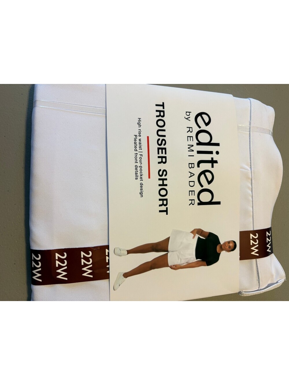 Edited by Remi Bader White Trouser Shorts Size 22W